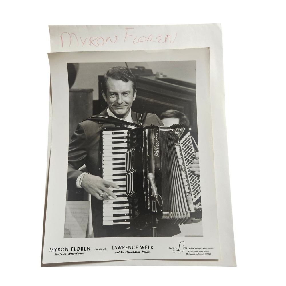 Myron Floren Vintage 50s-80s‎  American Accordion 8x10 Press Photo Lawrence Welk
